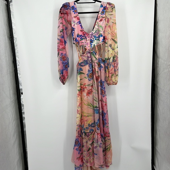 PatBO IRIS LONG SLEEVE PLUNGE DRESS - Picture 9 of 11